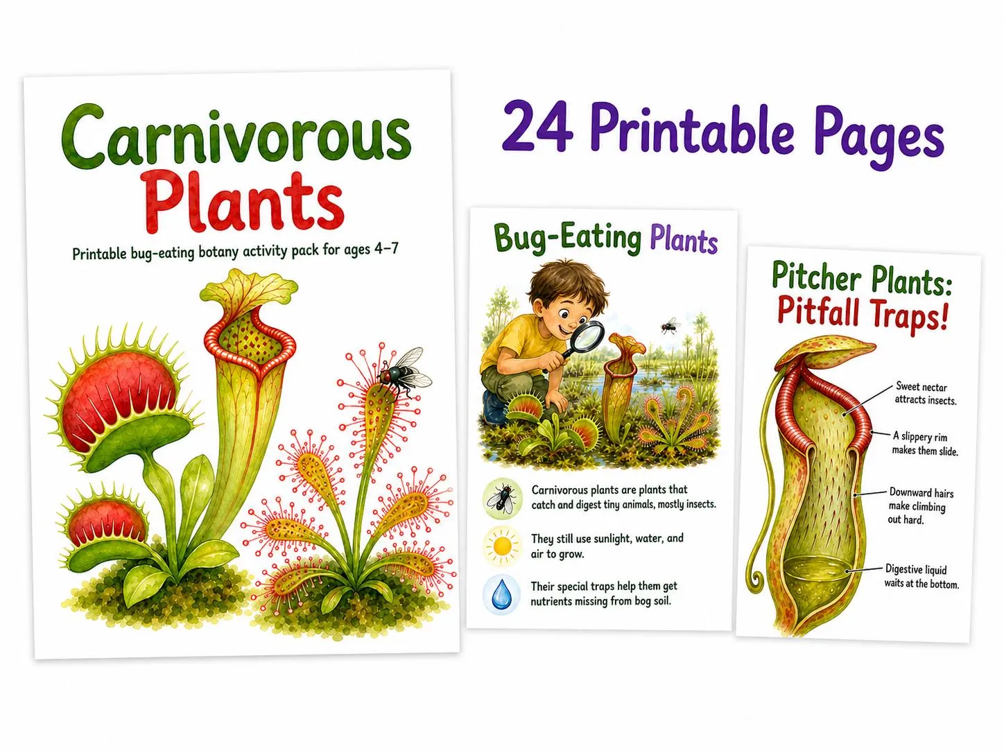 Carnivorous Plants Printable Pack