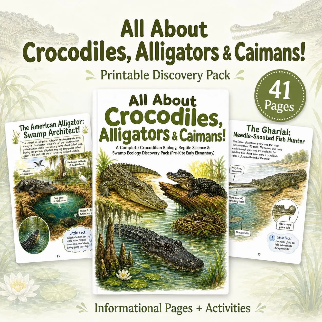 Crocodile & Alligator Printable Pack