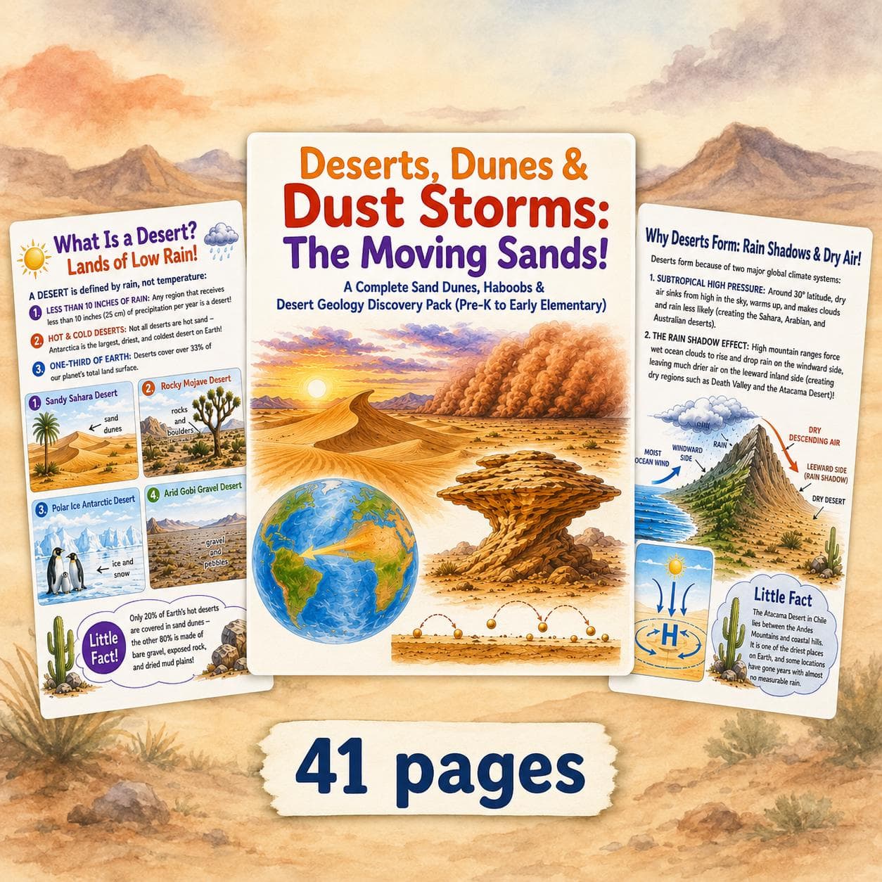 Desert Worksheets for Kids