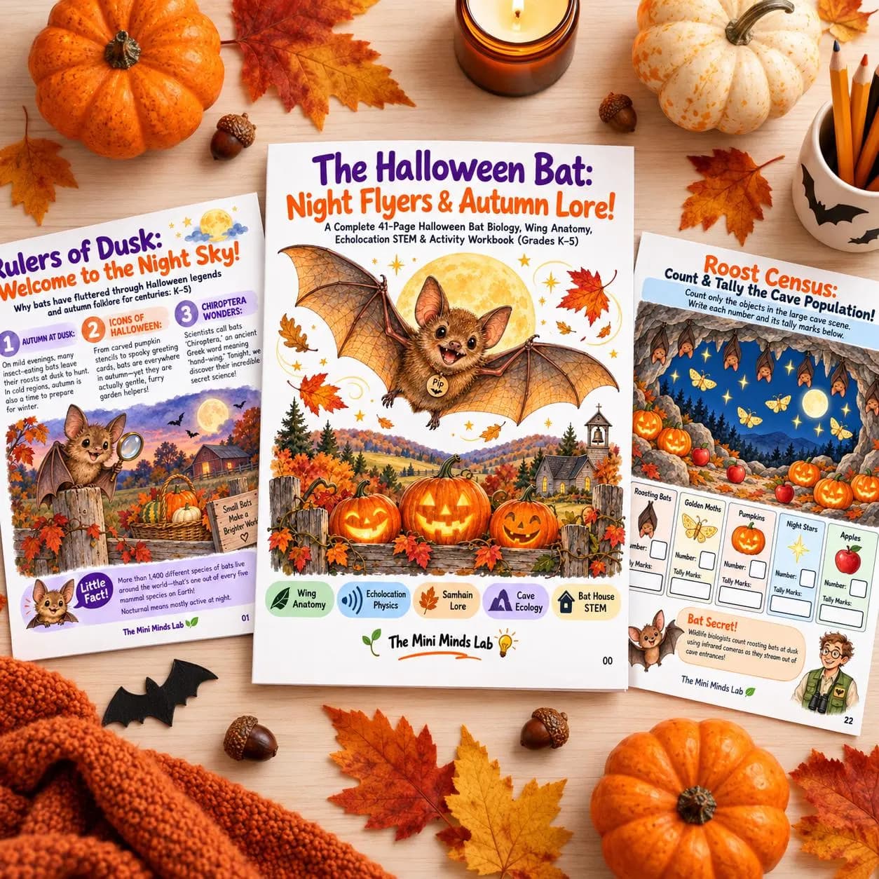 Halloween Bat Biology Activity Book