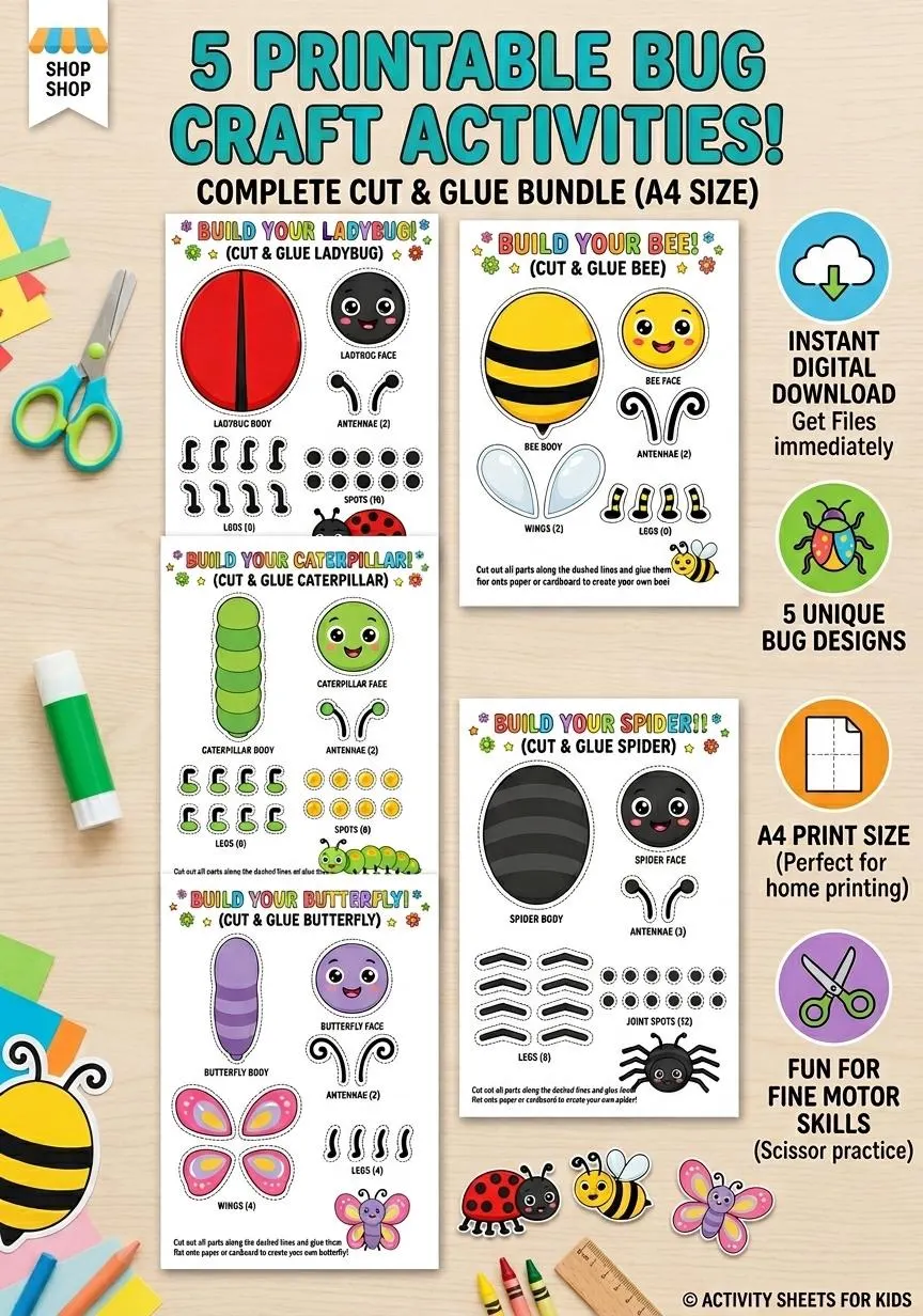 Printable Bug Craft Bundle