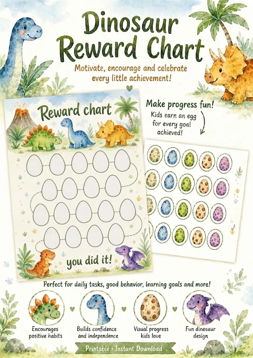 Dinosaur reward chart
