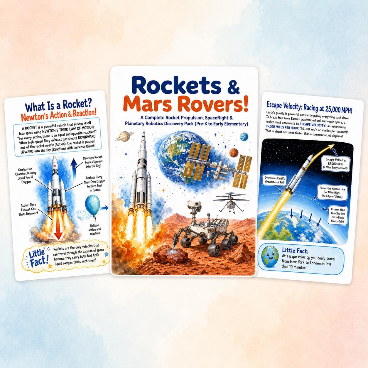 Rockets Mars Rovers Printable Pack