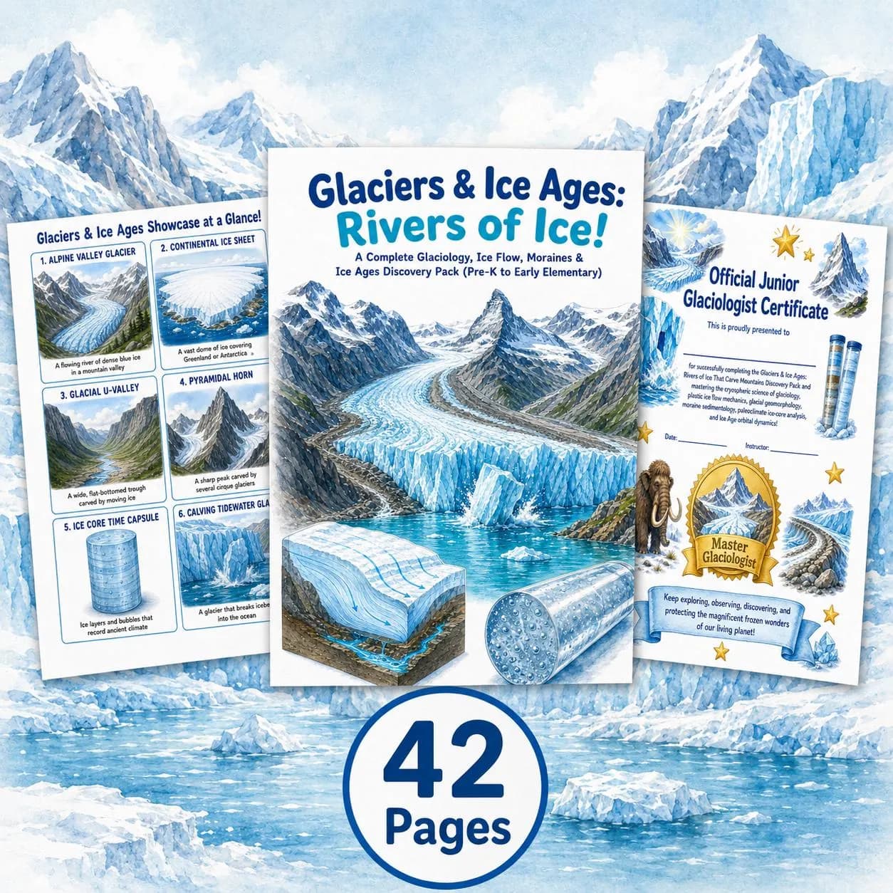 Glacier Worksheets for Kids