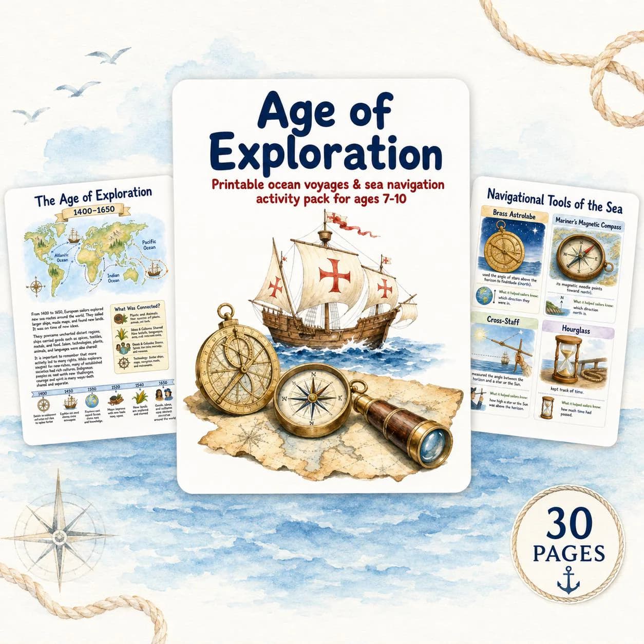Age of Exploration Printable Activity Pack