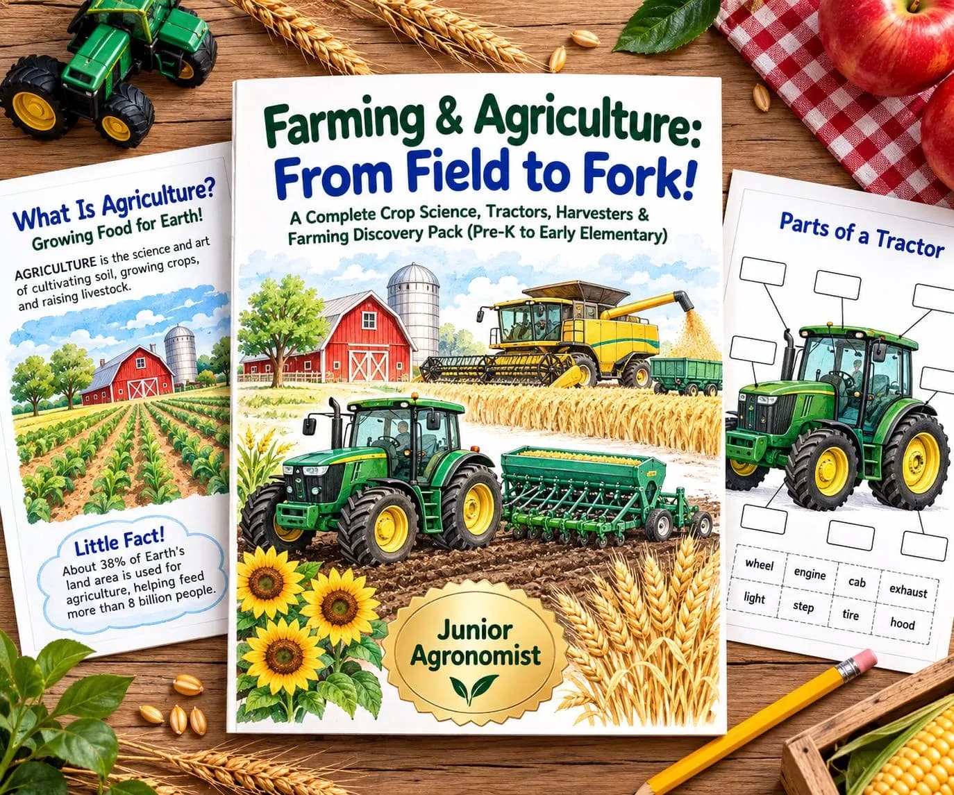 Farming & Agriculture Workbook for Kids