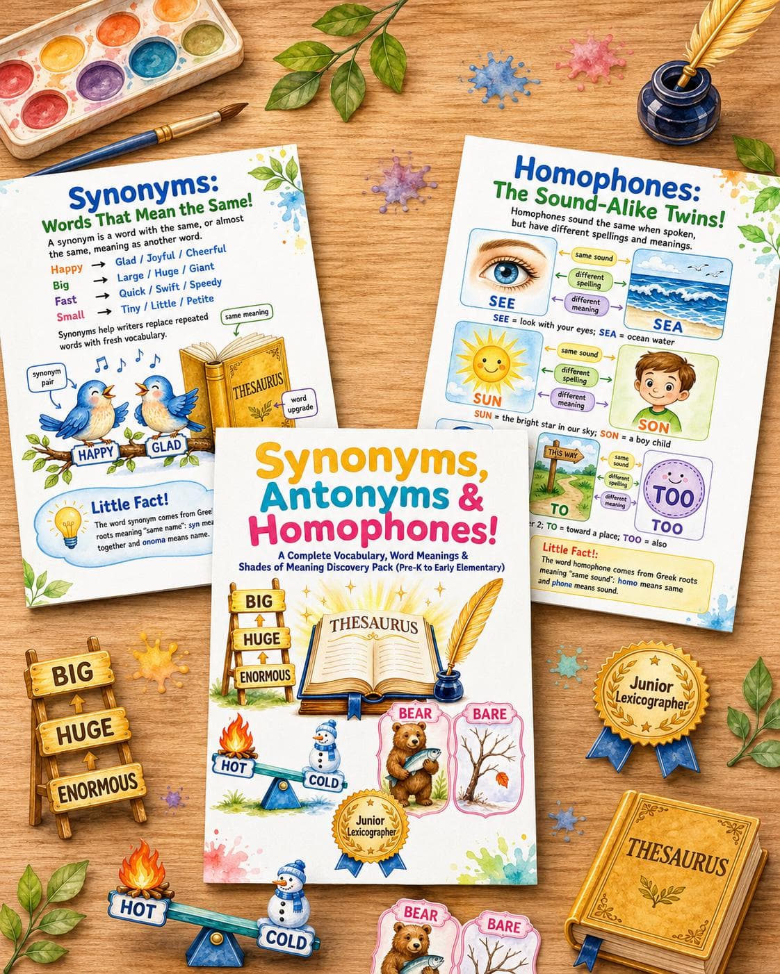 Synonyms Antonyms Homophones Workbook