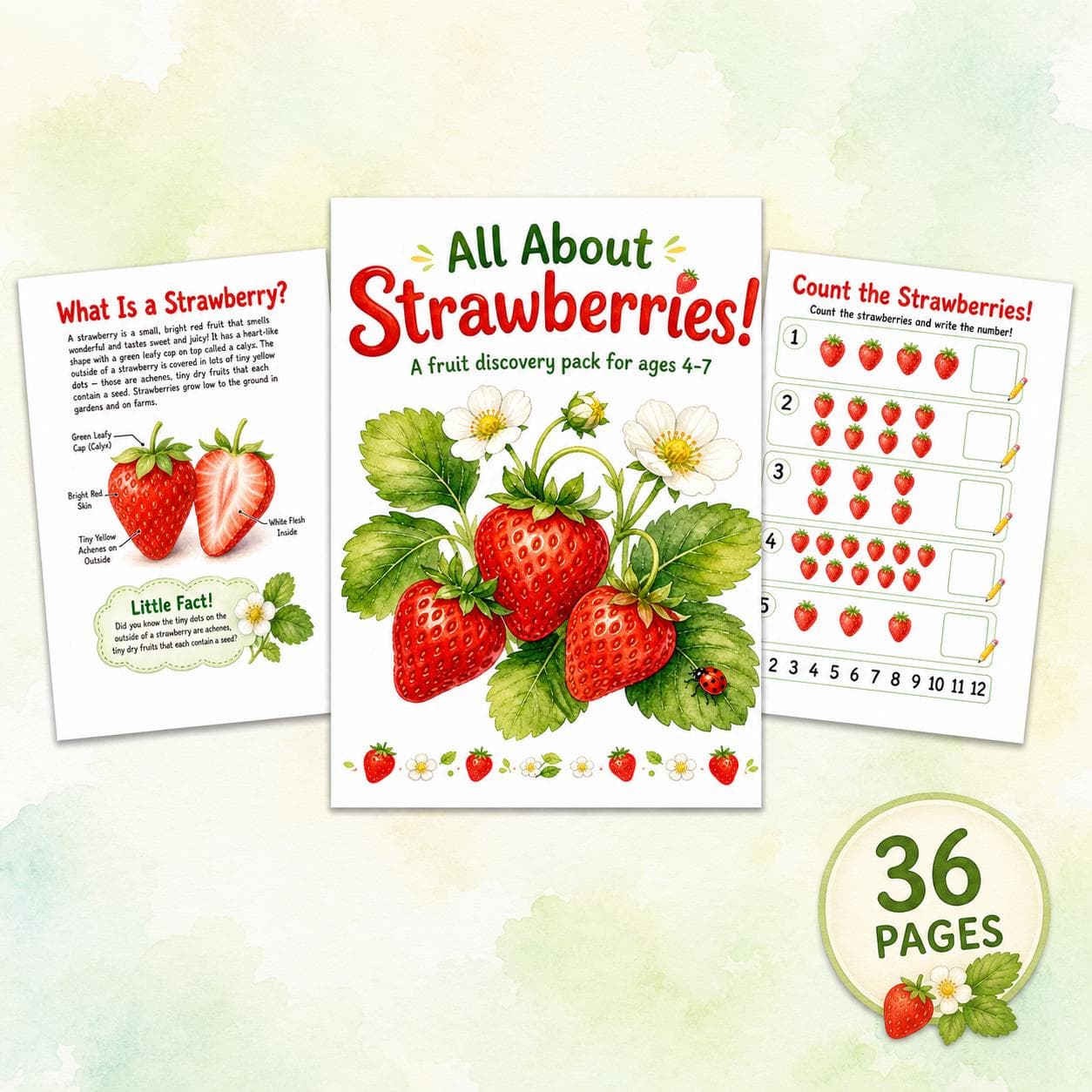 All About Strawberries Printable